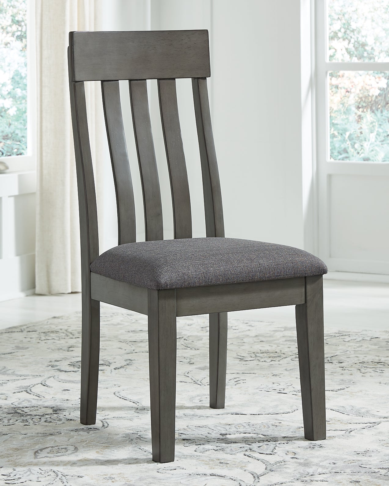 Ashley upholstered dining discount chairs