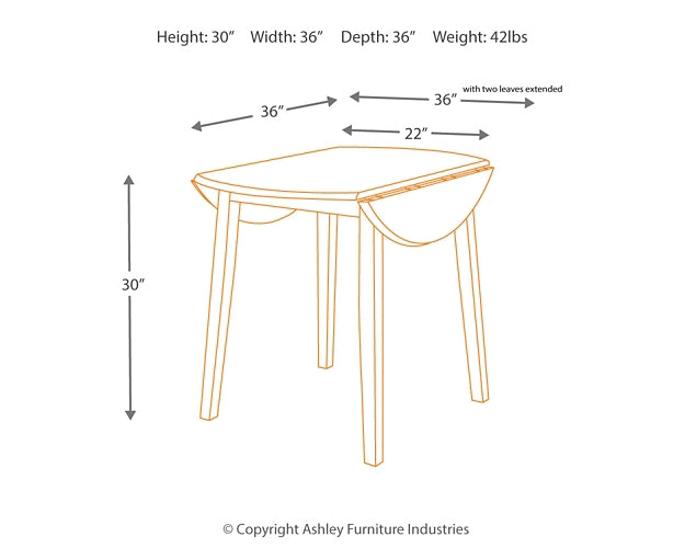 Ashley Express - Hammis Round DRM Drop Leaf Table