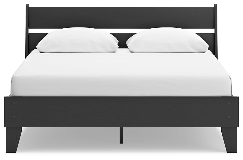 Ashley Express - Socalle Queen Panel Platform Bed with 2 Nightstands