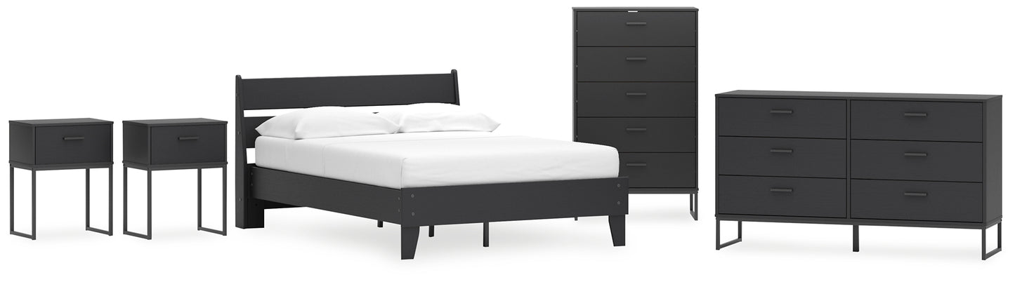 Ashley Express - Socalle Full Panel Platform Bed with Dresser, Chest and 2 Nightstands