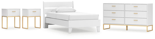 Ashley Express - Socalle Twin Panel Platform Bed with Dresser and 2 Nightstands