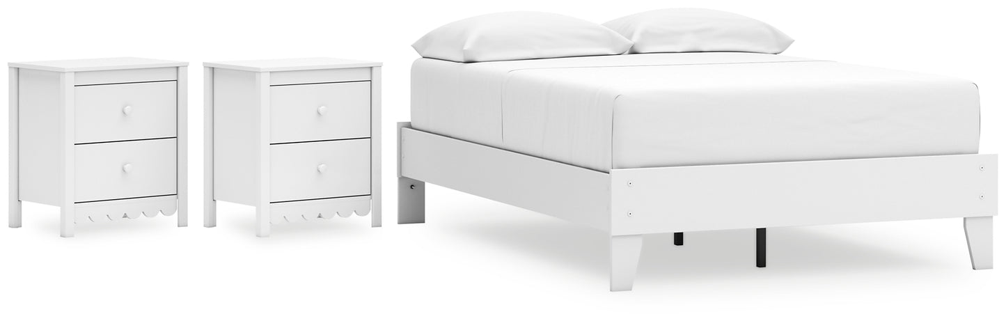 Ashley Express - Hallityn Full Platform Bed with 2 Nightstands