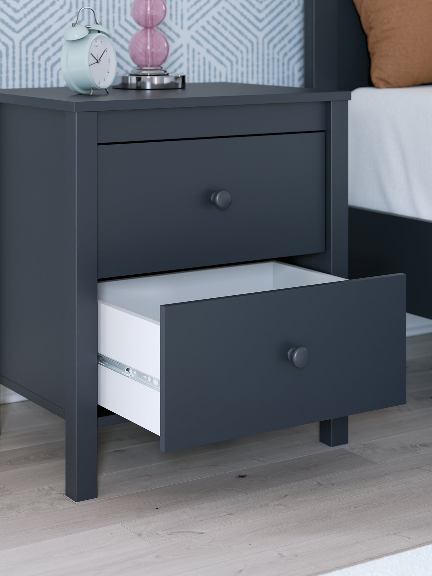 Ashley Express - Simmenfort Twin Platform Bed with Nightstand