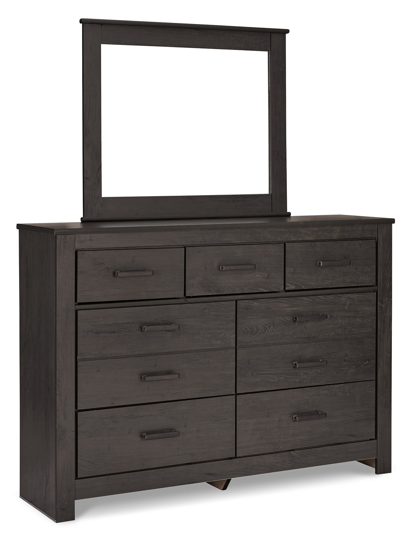 Brinxton King/California King Panel Headboard with Mirrored Dresser and 2 Nightstands