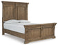 Markenburg Queen Panel Bed with Mirrored Dresser